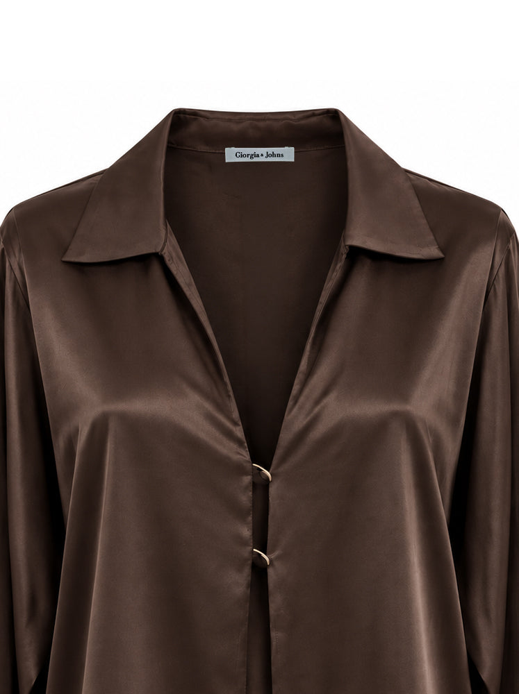 Camicia fluida scollo a V