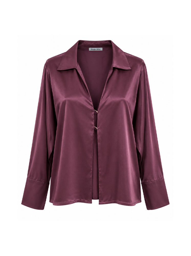 Camicia fluida scollo a V