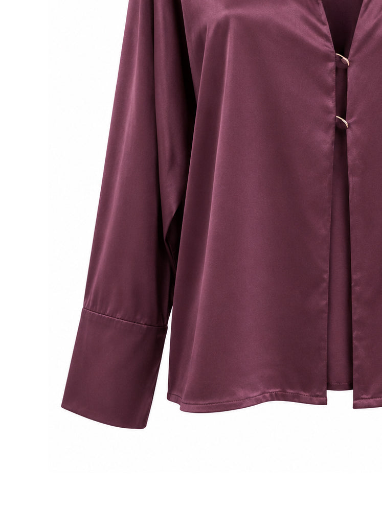 Camicia fluida scollo a V