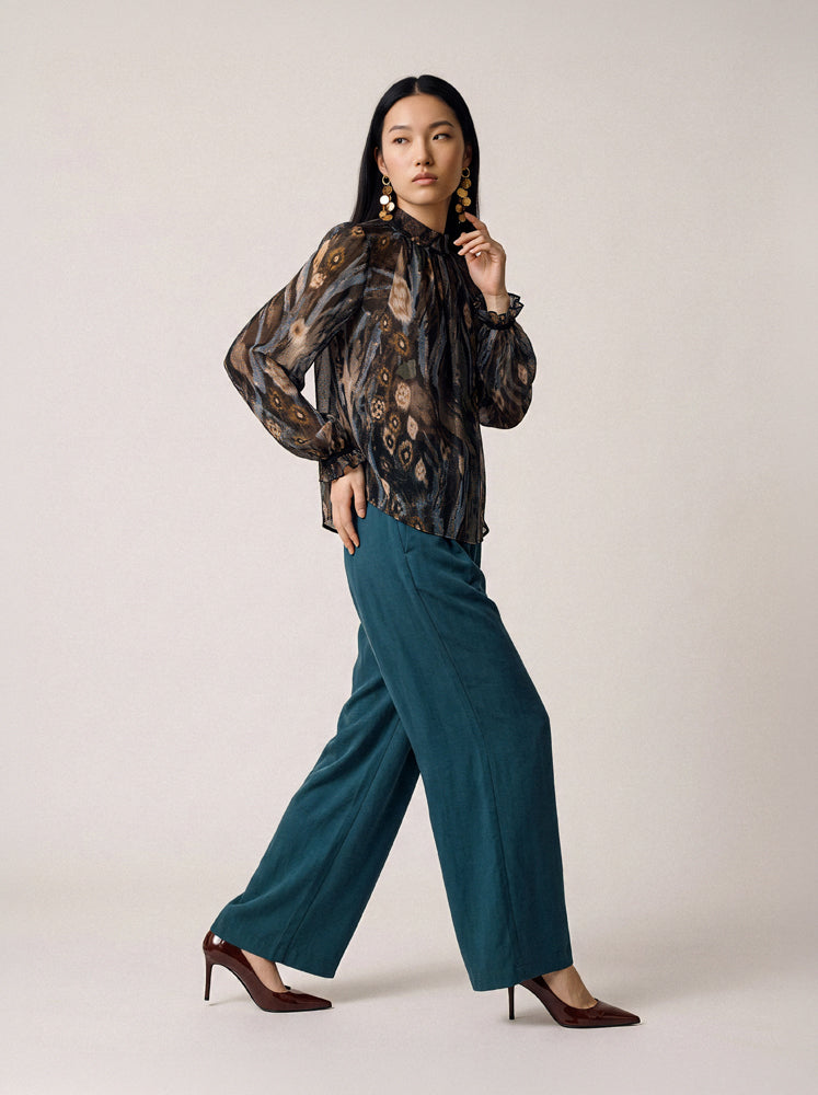 Blusa stampa astratta