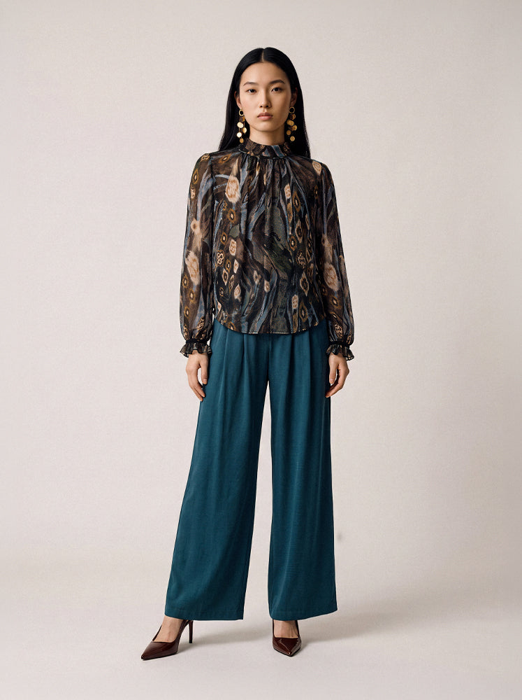 Blusa stampa astratta