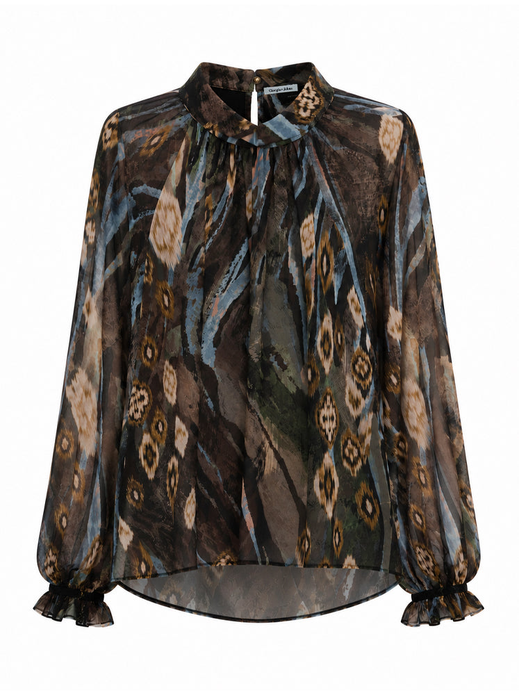 Blusa stampa astratta