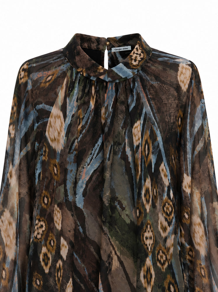 Blusa stampa astratta