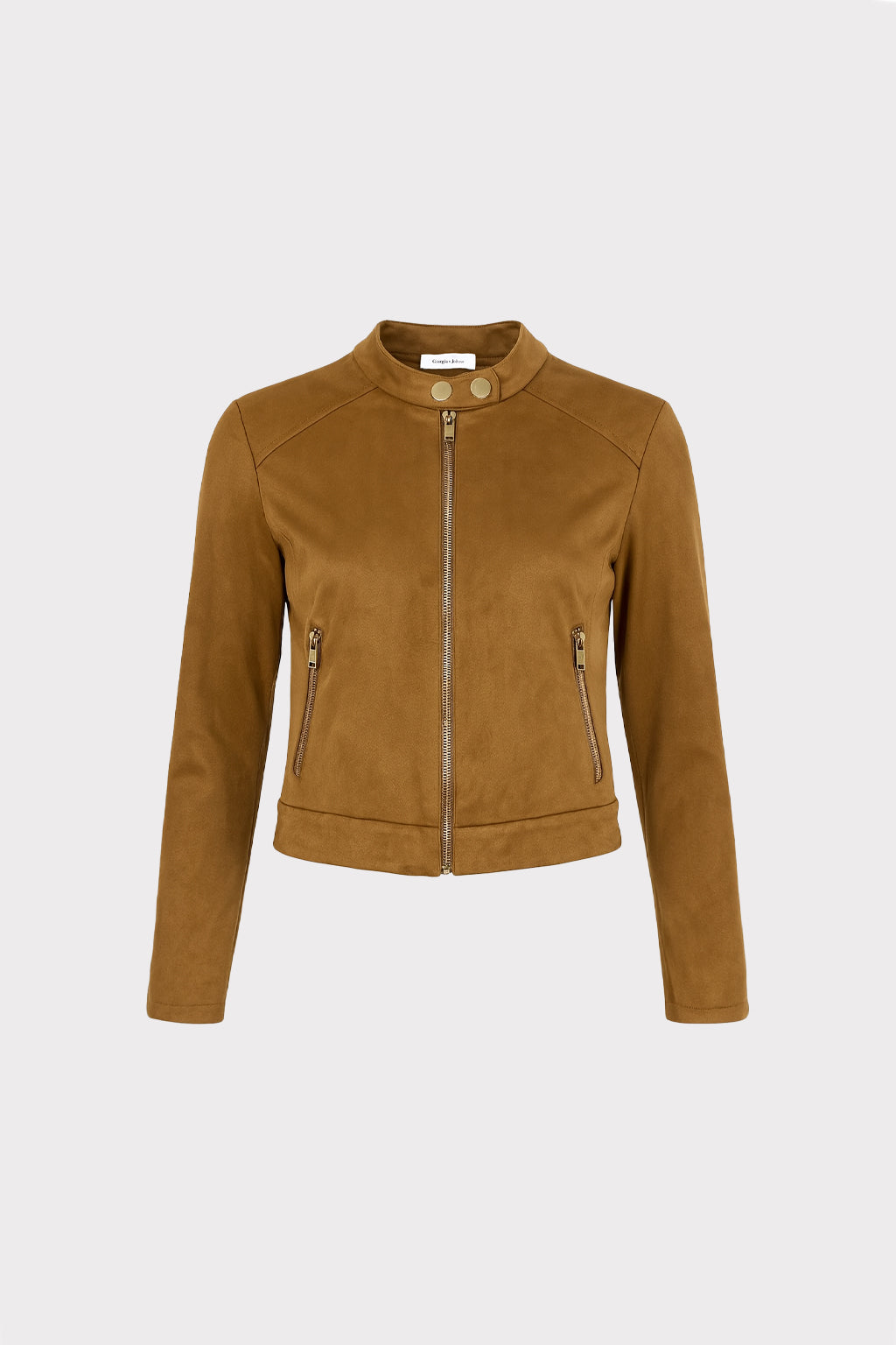 Giacca effetto suede
