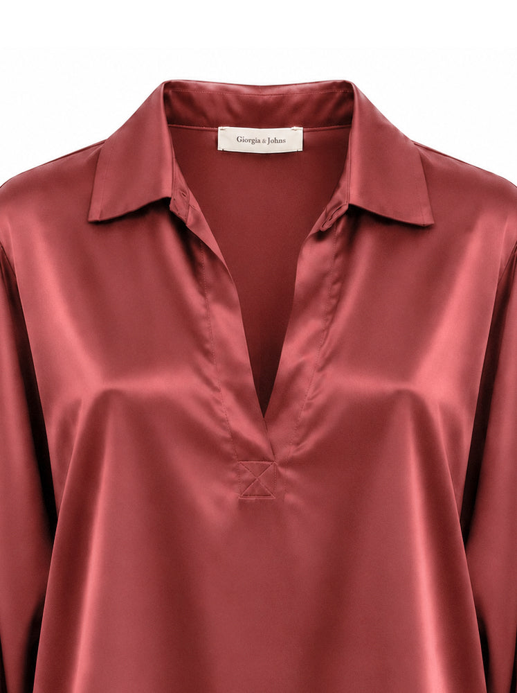 Blusa fluida colletto camicia