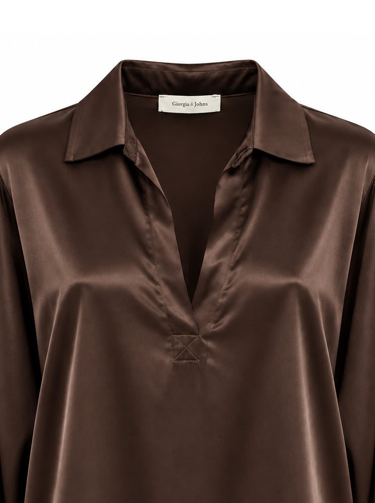 Blusa fluida colletto camicia