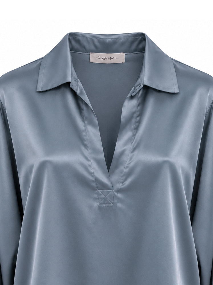 Blusa fluida colletto camicia