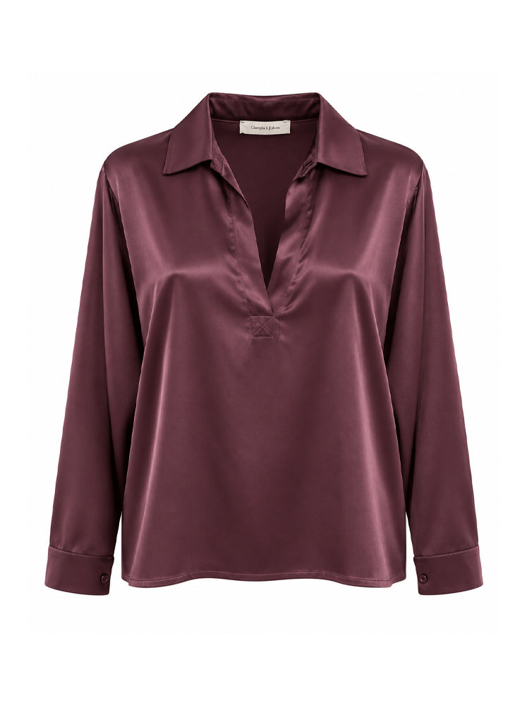 Blusa fluida colletto camicia