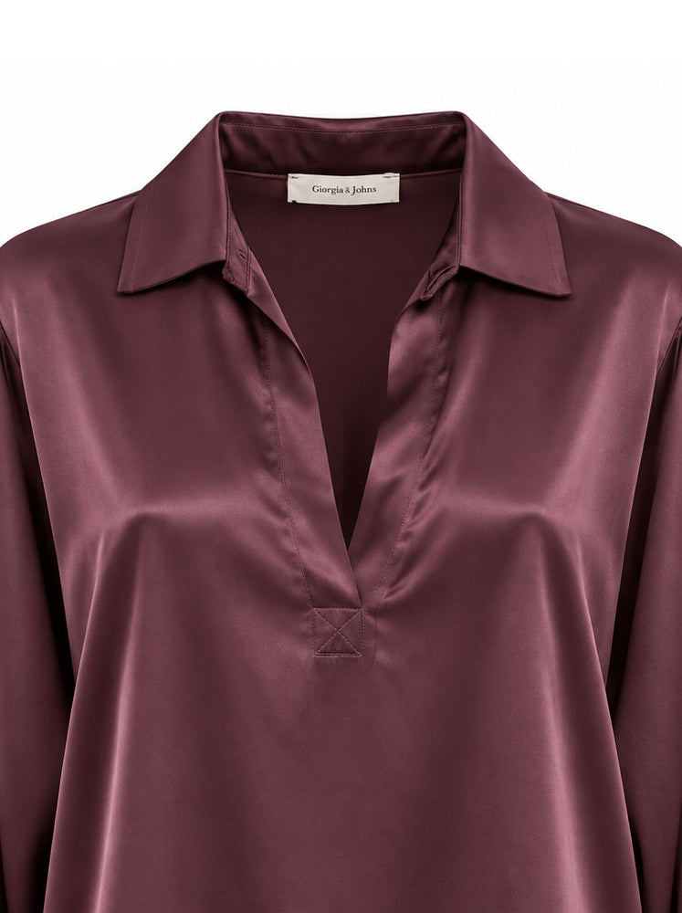 Blusa fluida colletto camicia
