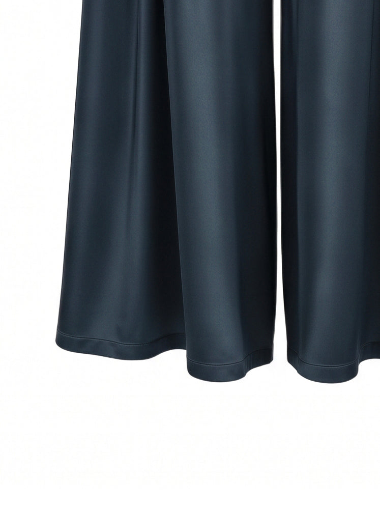 Pantaloni palazzo fluidi con cintura