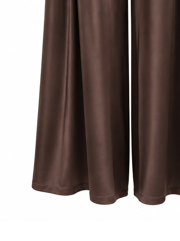 Pantaloni palazzo fluidi con cintura