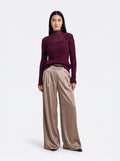Pantaloni palazzo fluidi con cintura