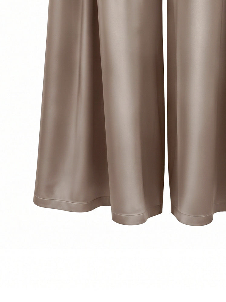Pantaloni palazzo fluidi con cintura