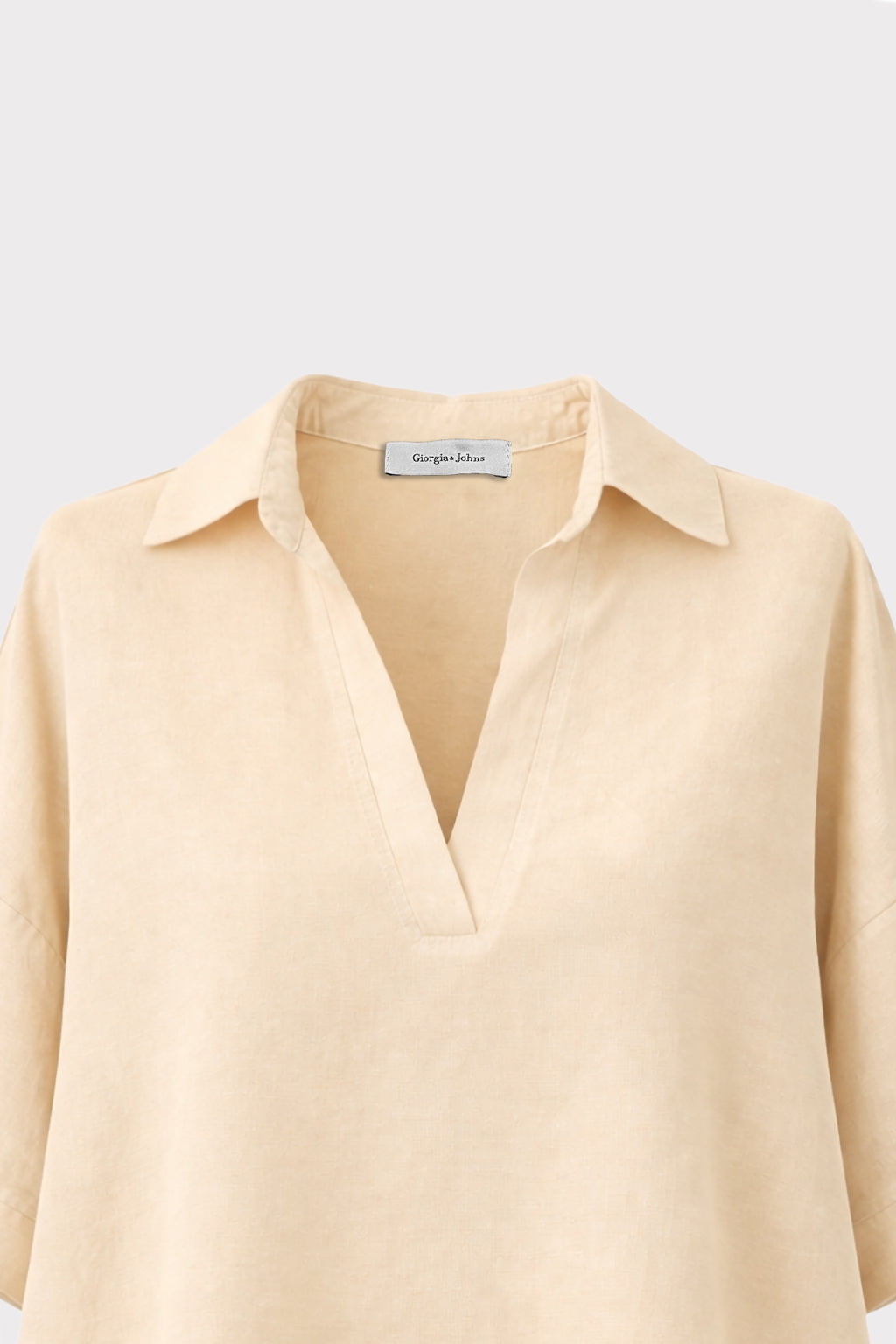 Blusa in lino viscosa