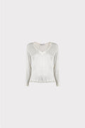 Maglia satin scollo "V"