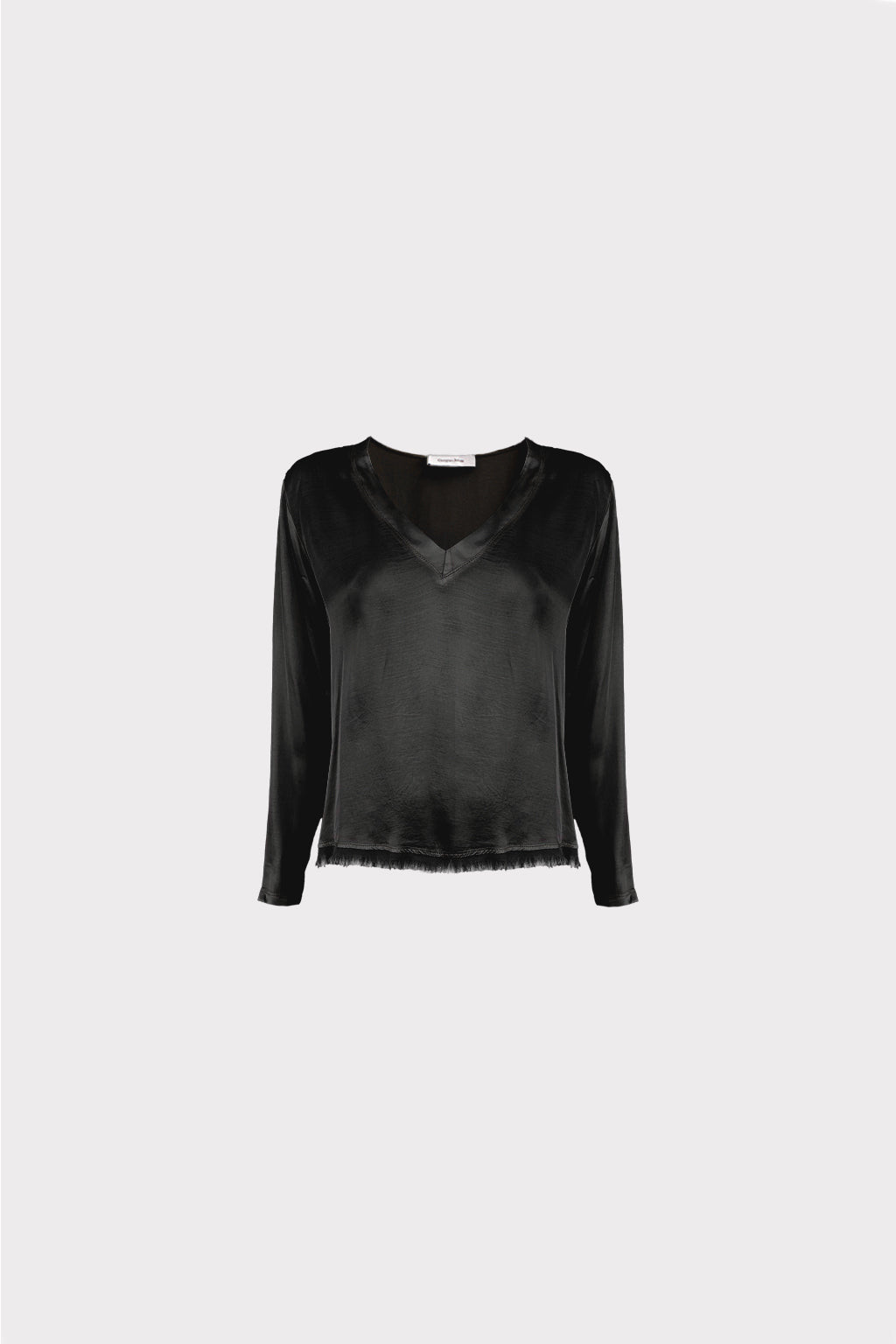 Maglia satin scollo "V"
