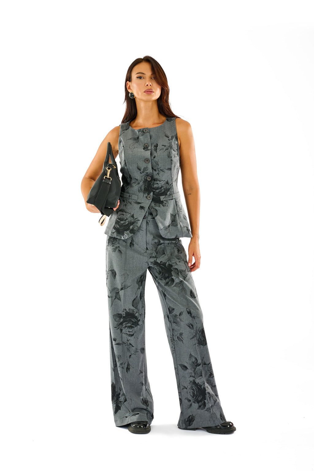 Gilet stampa floreale
