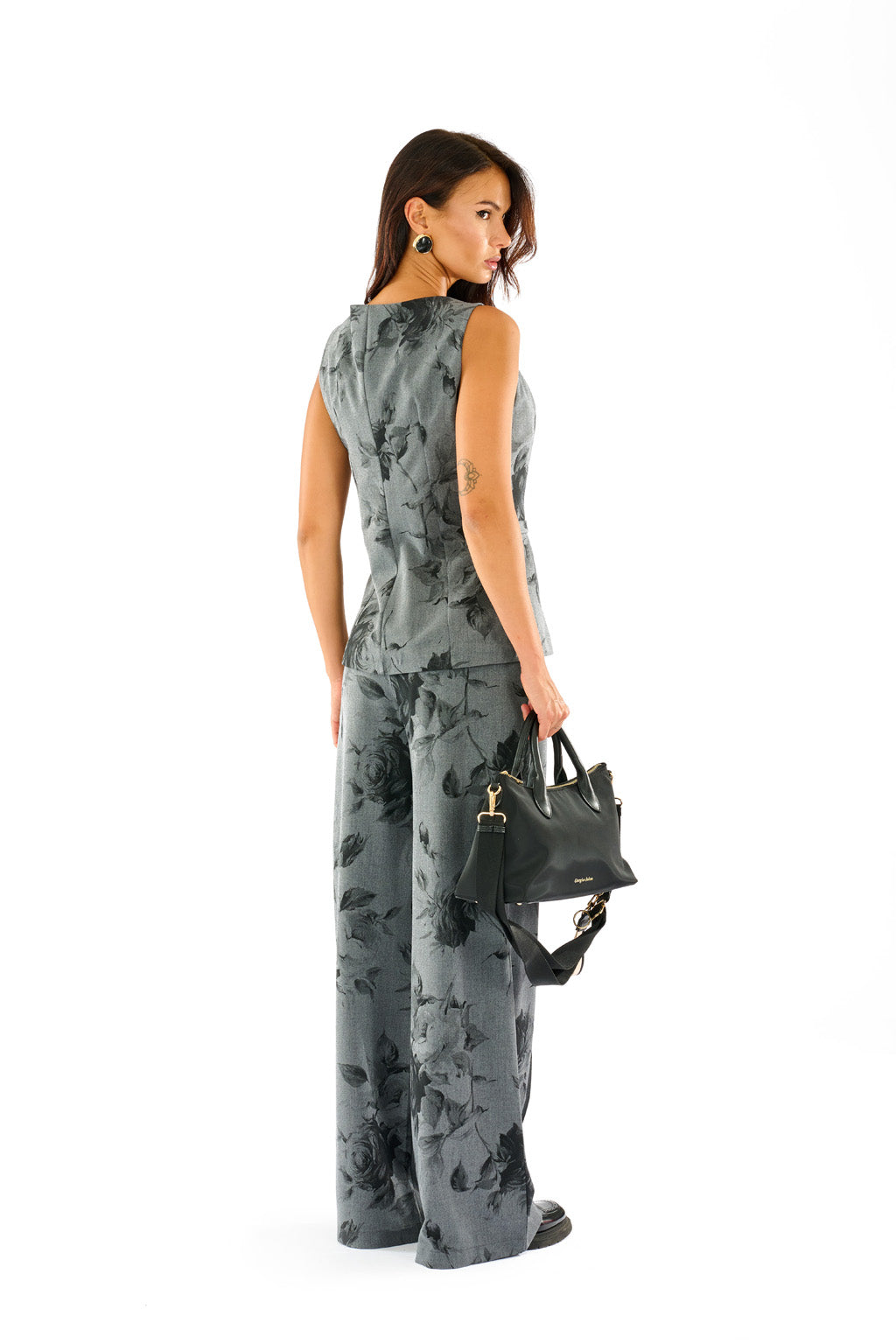 Gilet stampa floreale