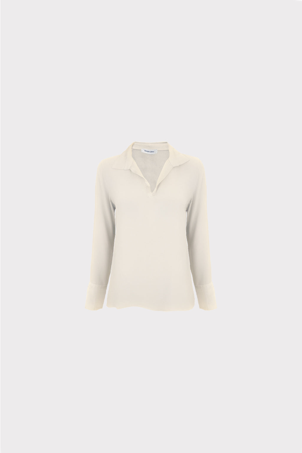 Camicia collo e polsi satin