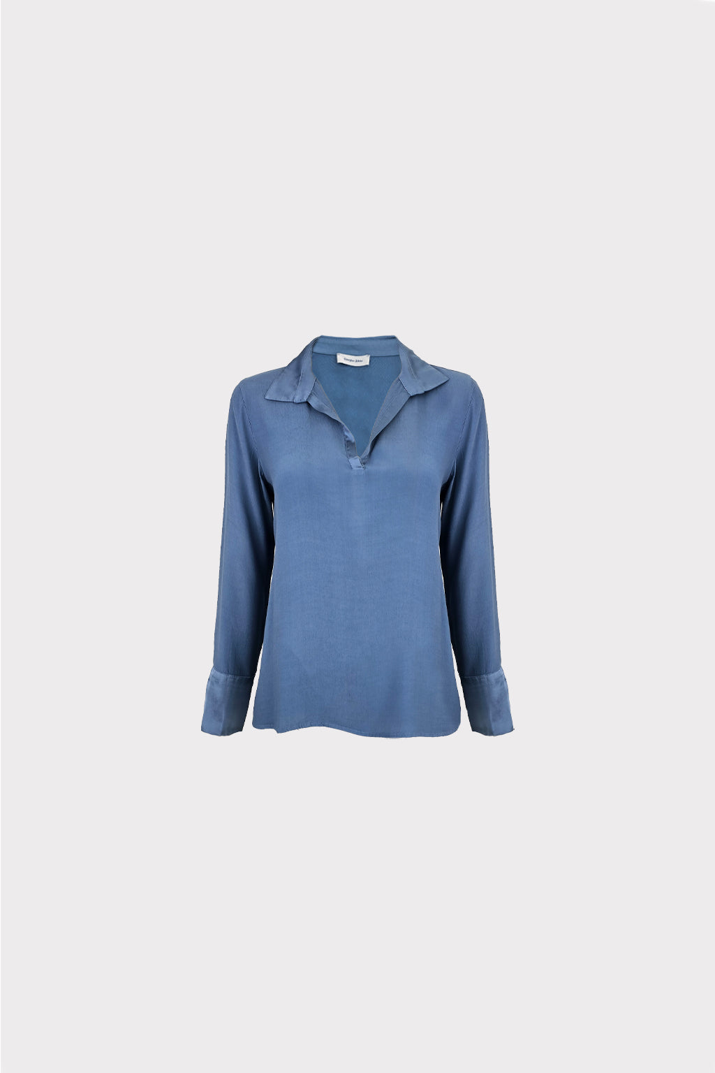 Camicia collo e polsi satin