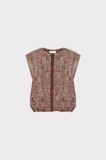 Gilet tweed con zip