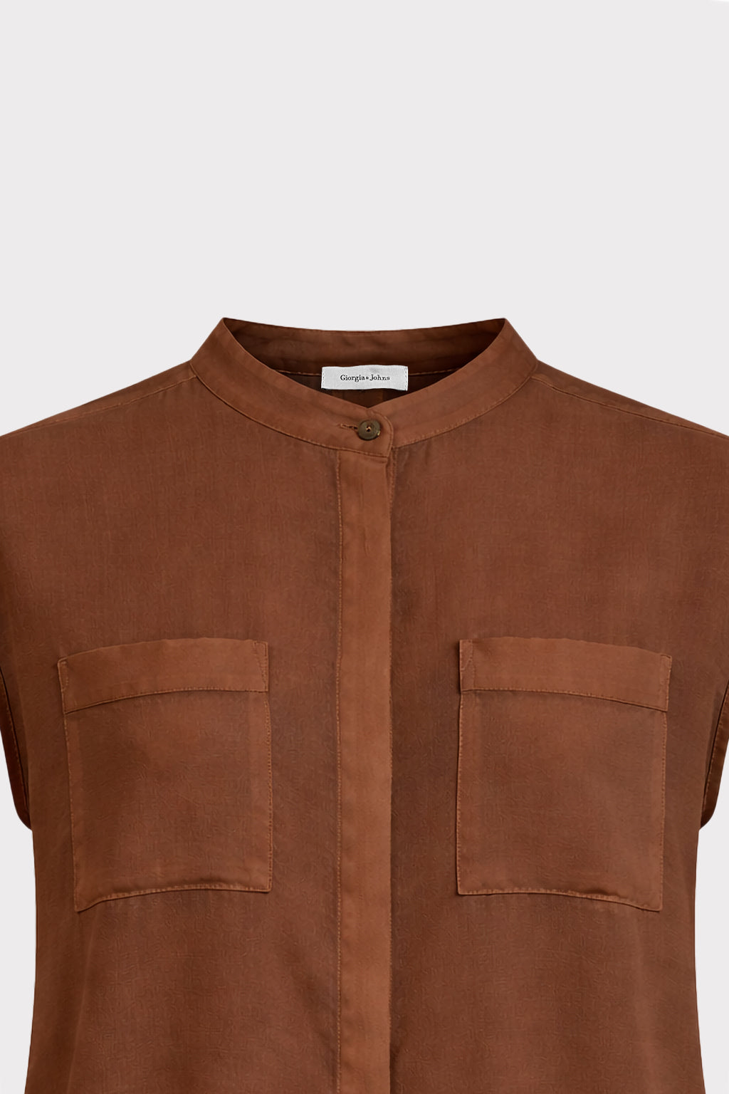 Camicia in crepe con taschini
