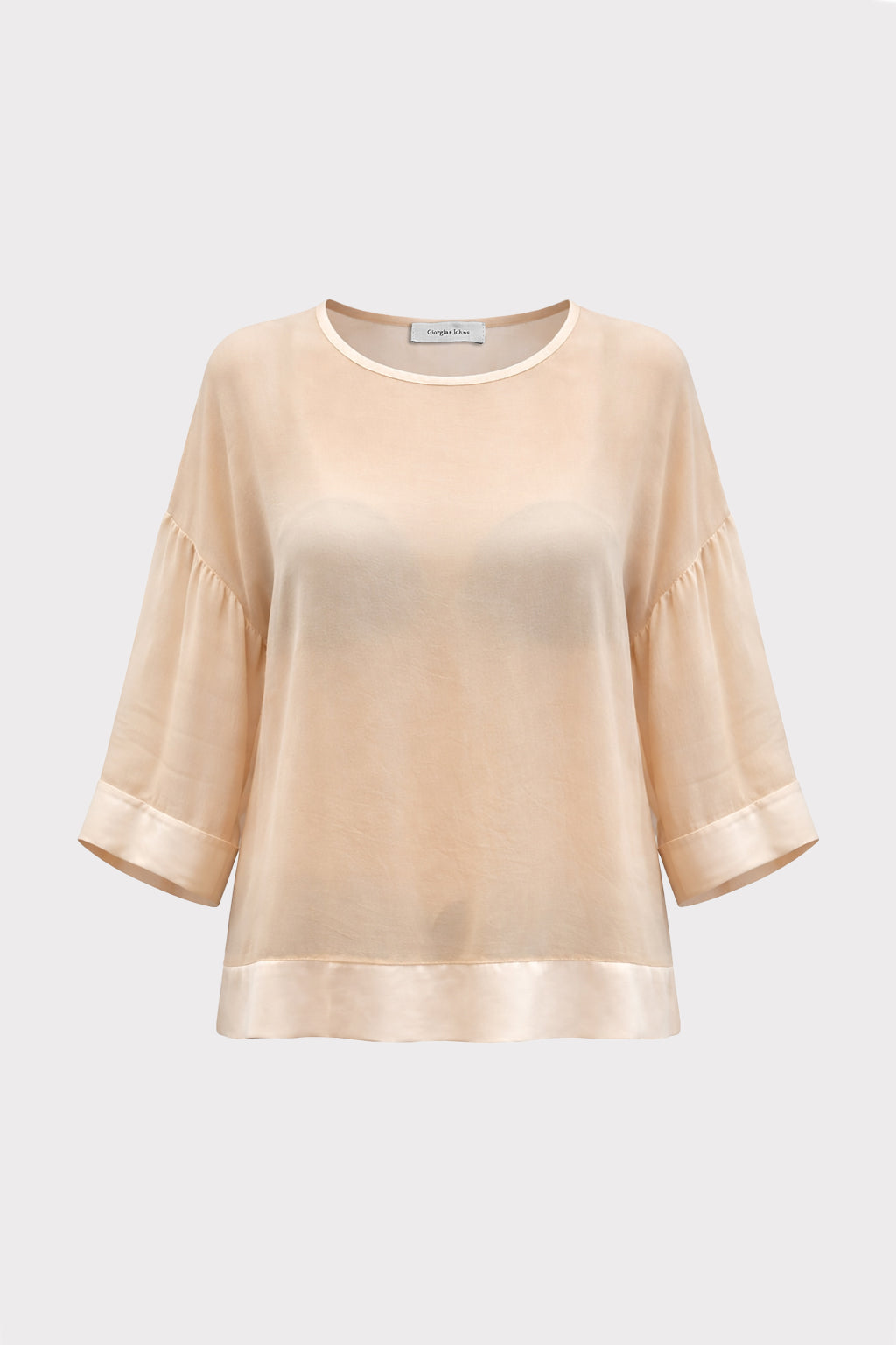 Blusa over semitrasparente