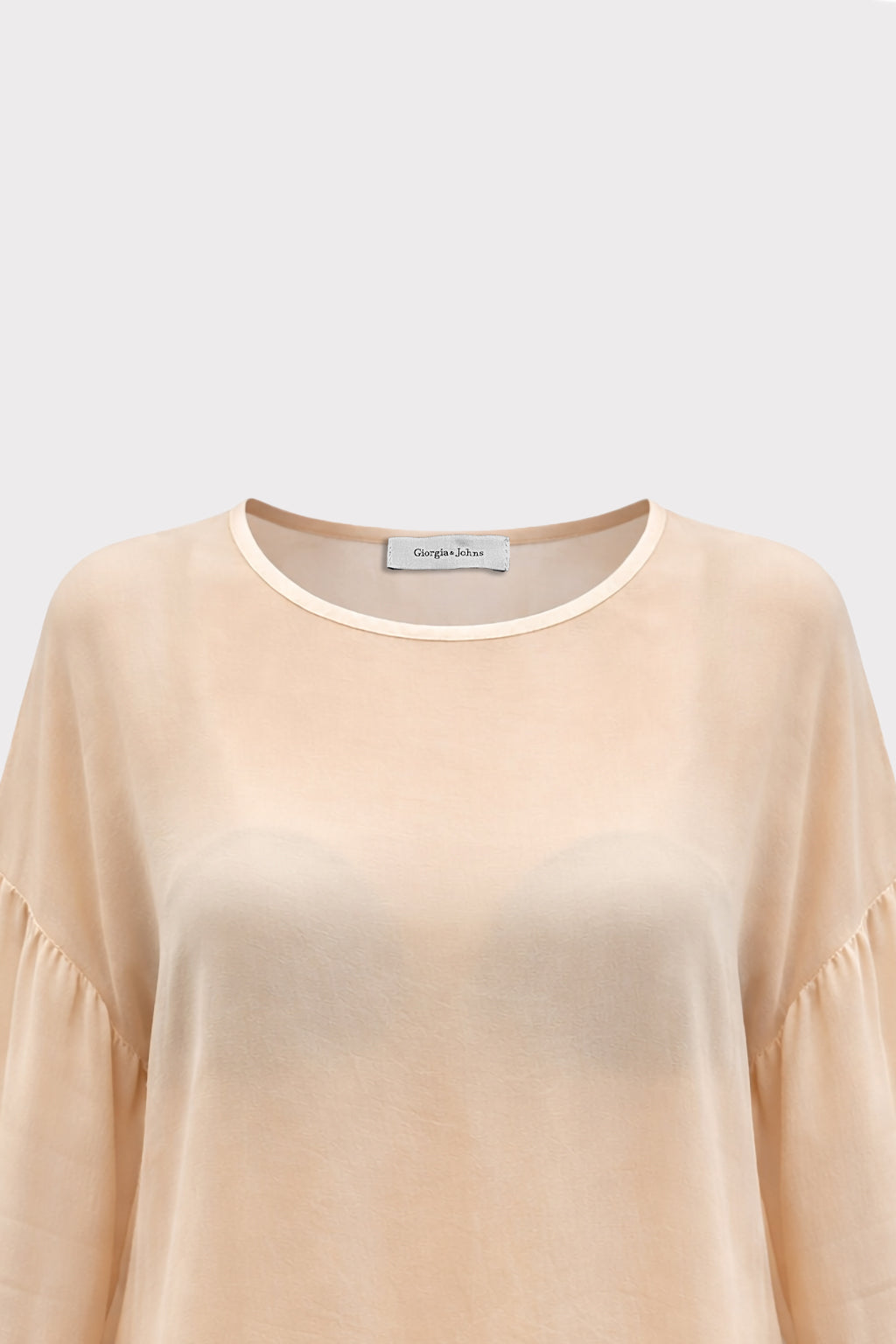 Blusa over semitrasparente