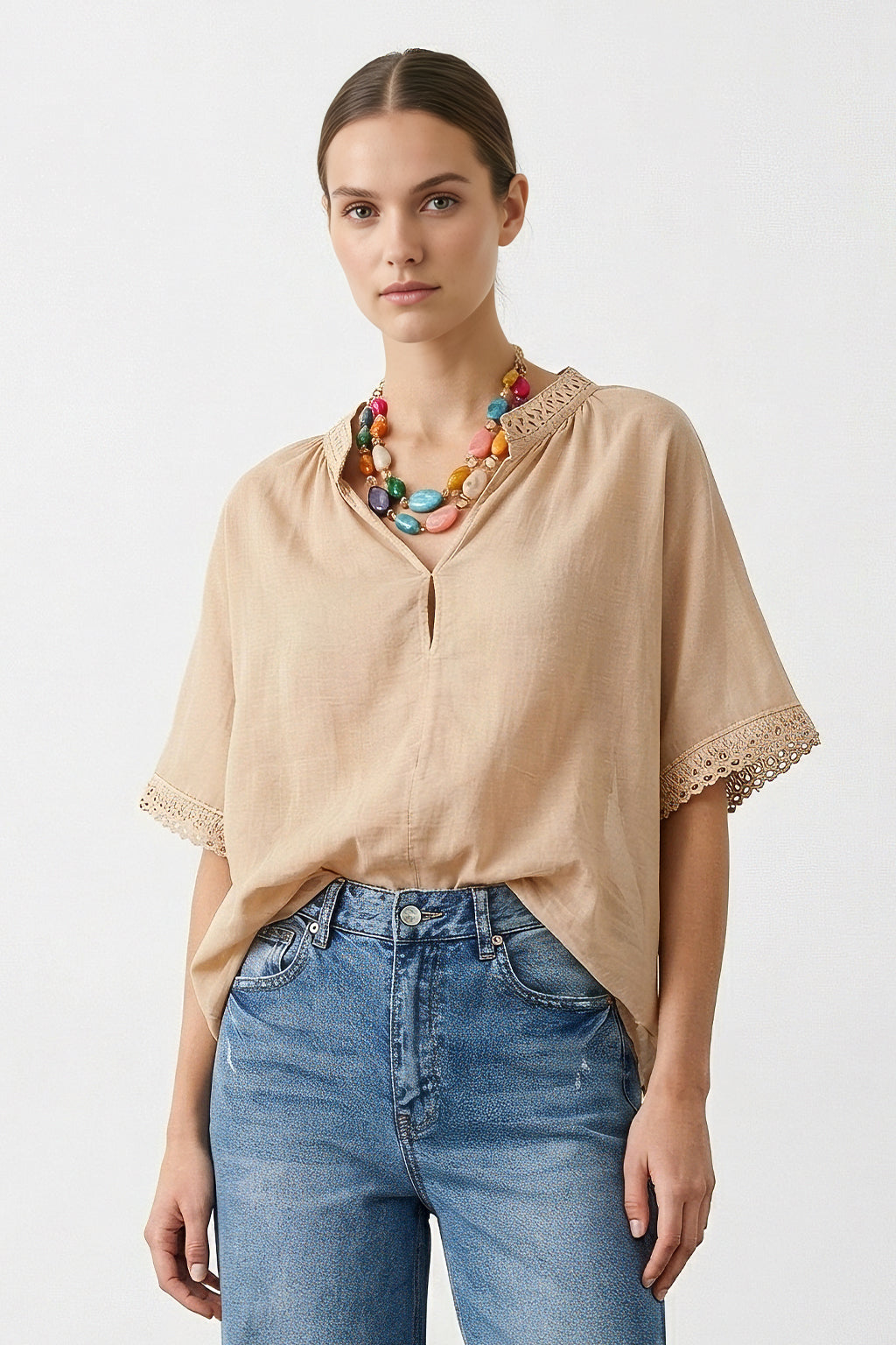 Blusa con passamaneria