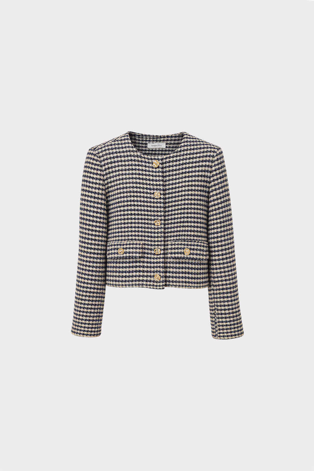 Giacca corta pied de poule
