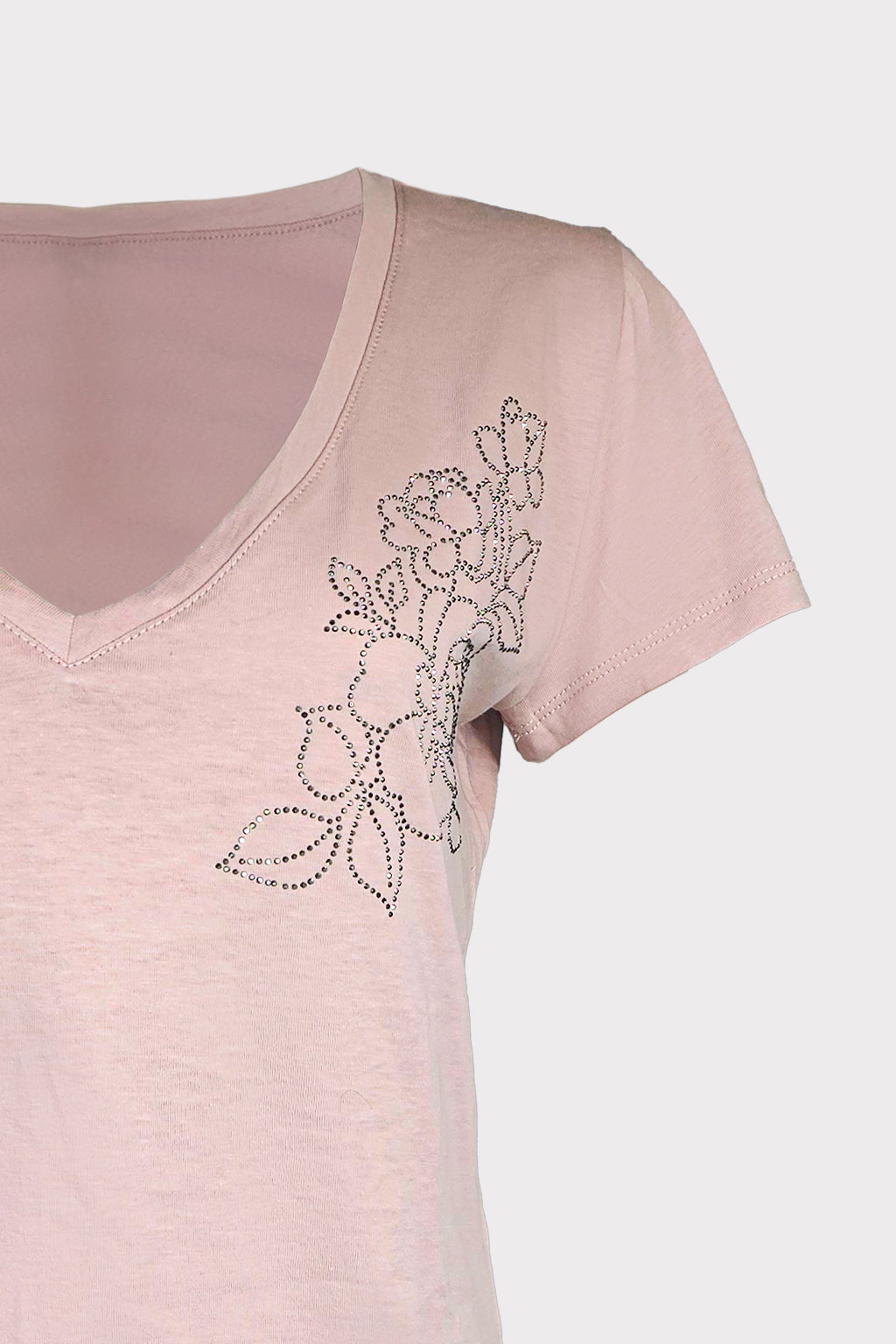 T-shirt rosa strass