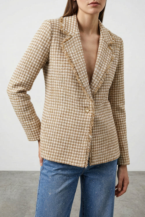 Blazer tweed trama check
