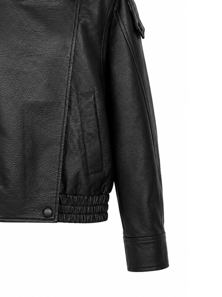 Giacca bomber over in ecopelle