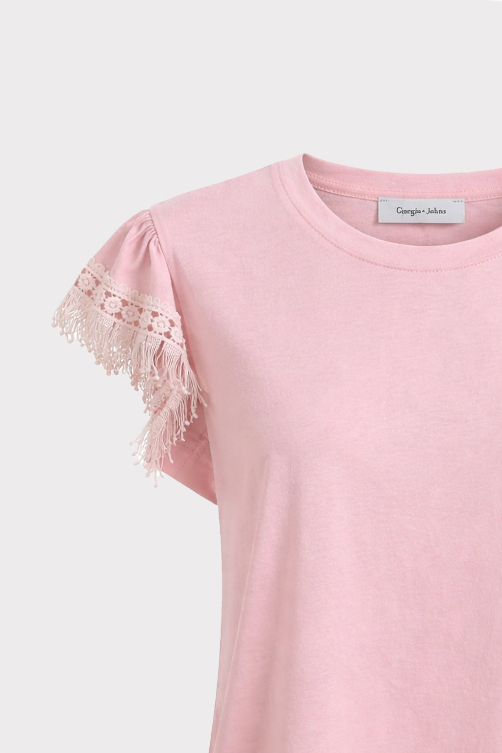 T shirt con passamaneria