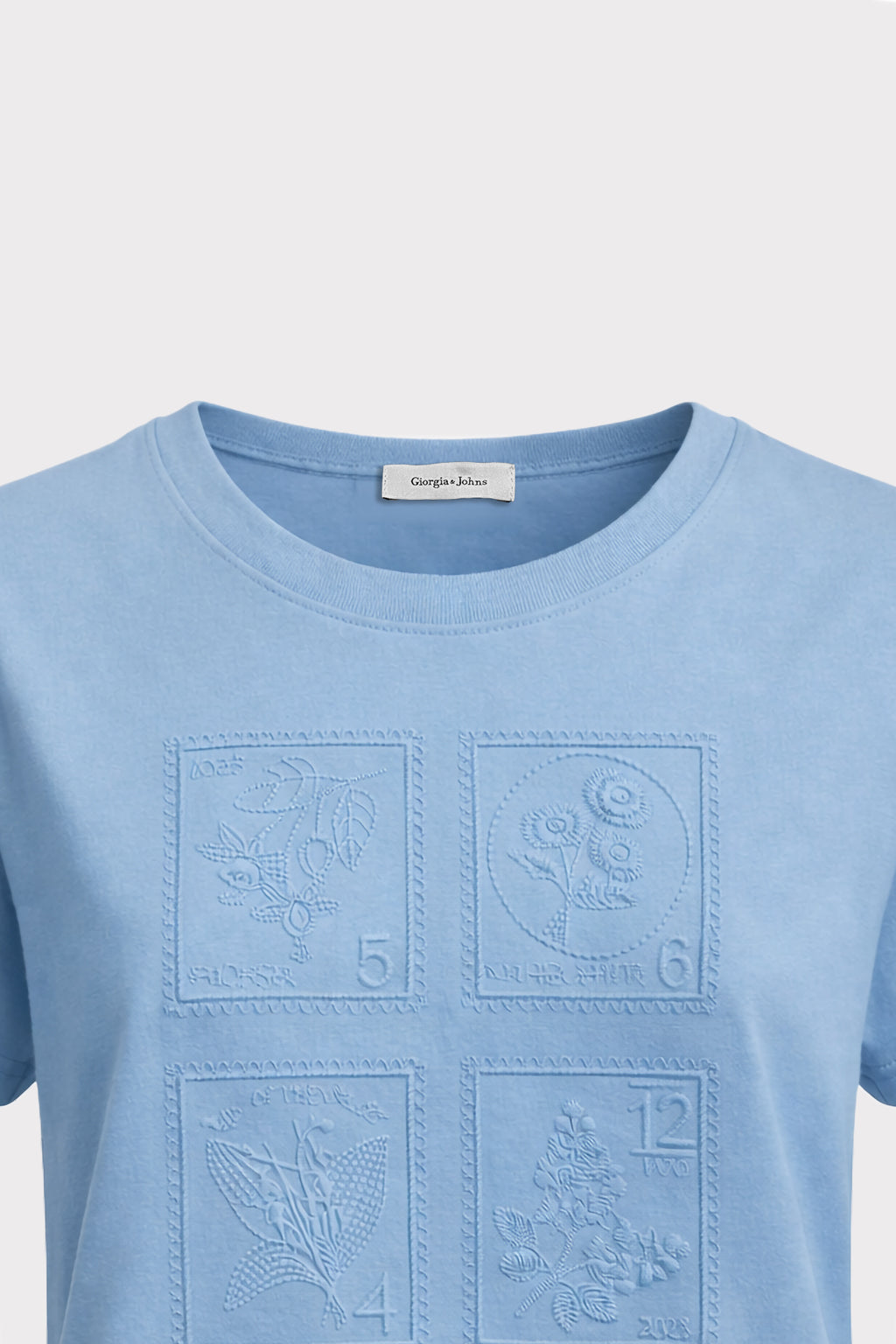 T shirt ricamo geometrico