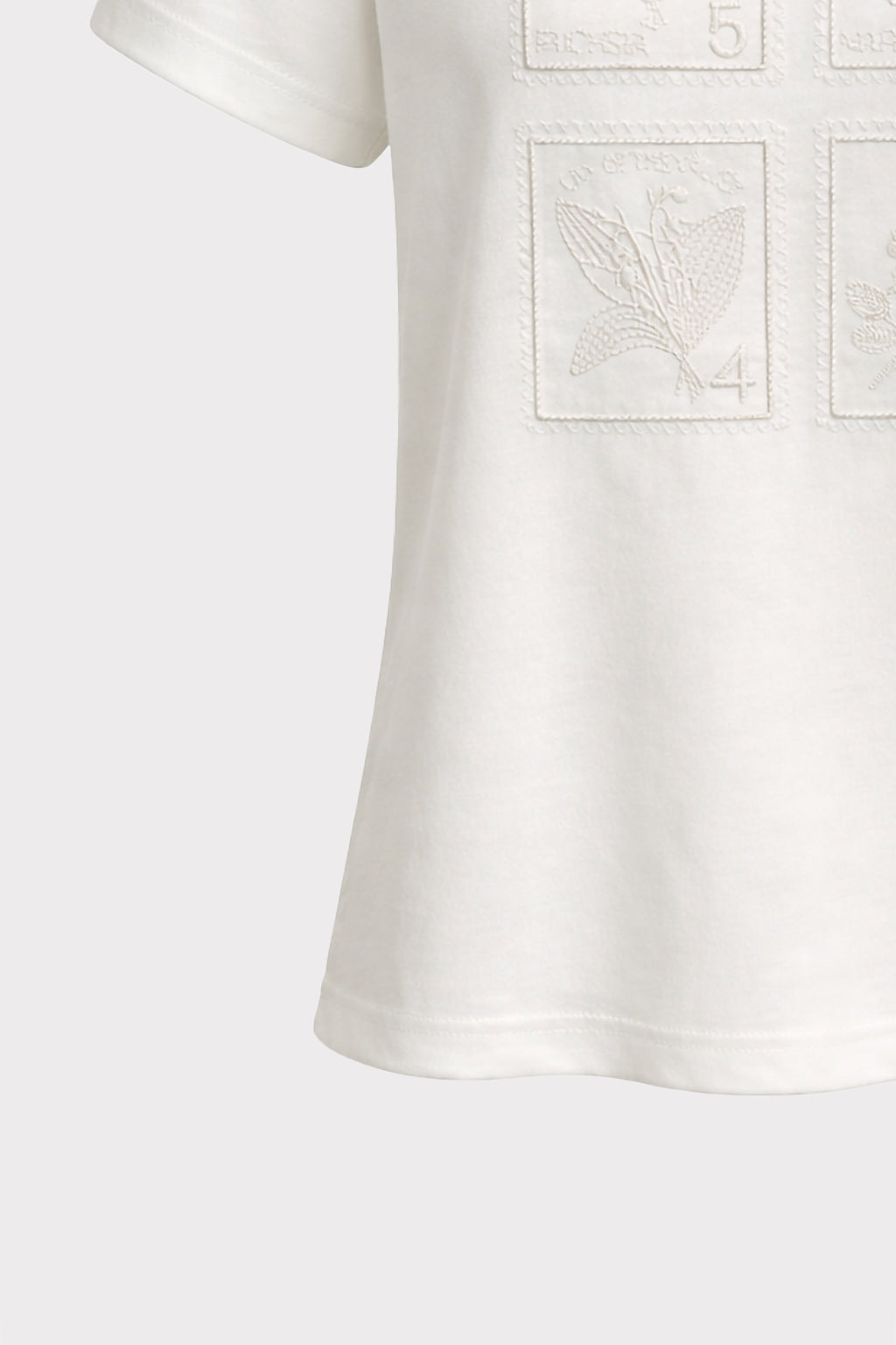 T shirt ricamo geometrico