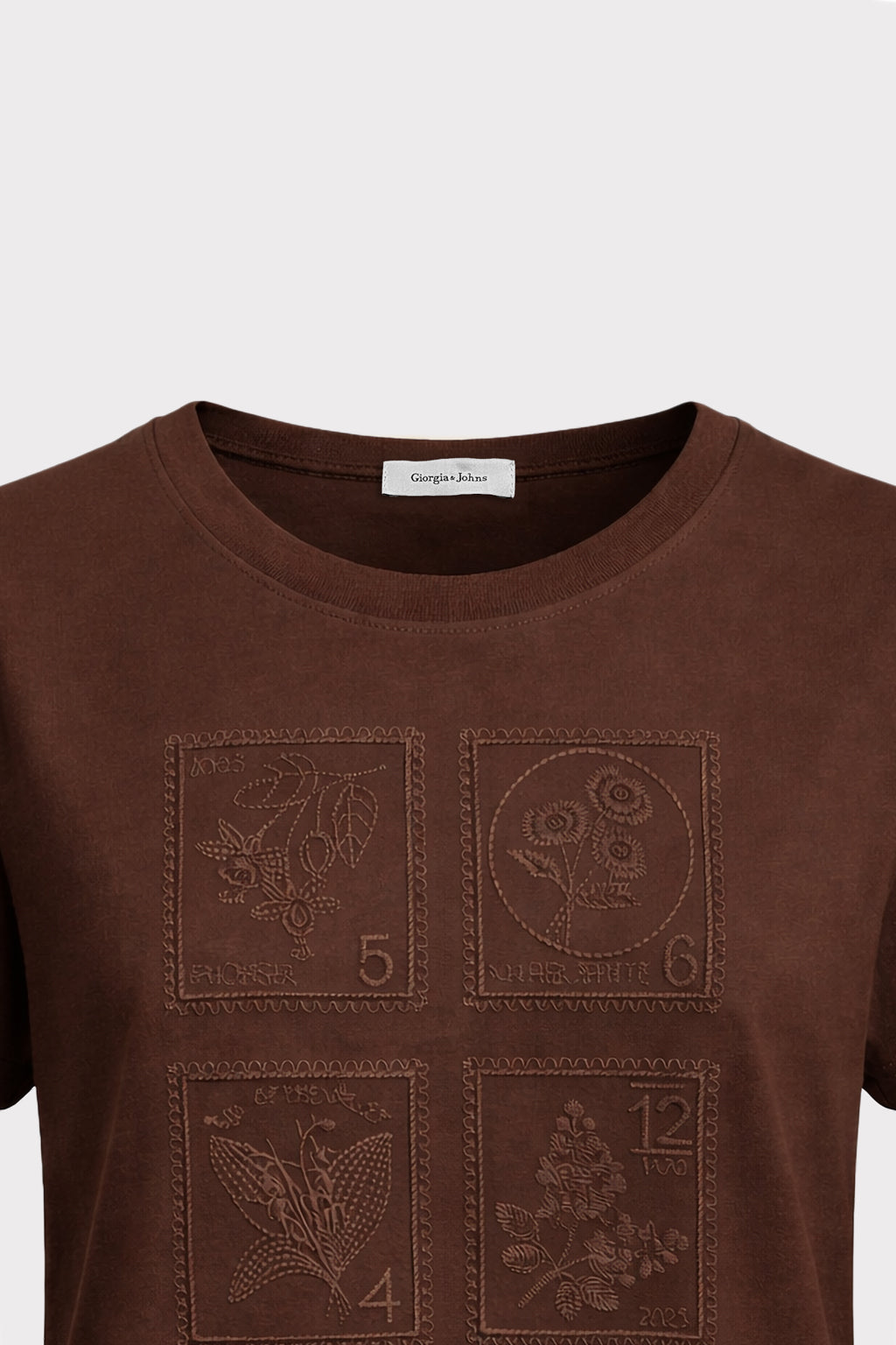 T shirt ricamo geometrico