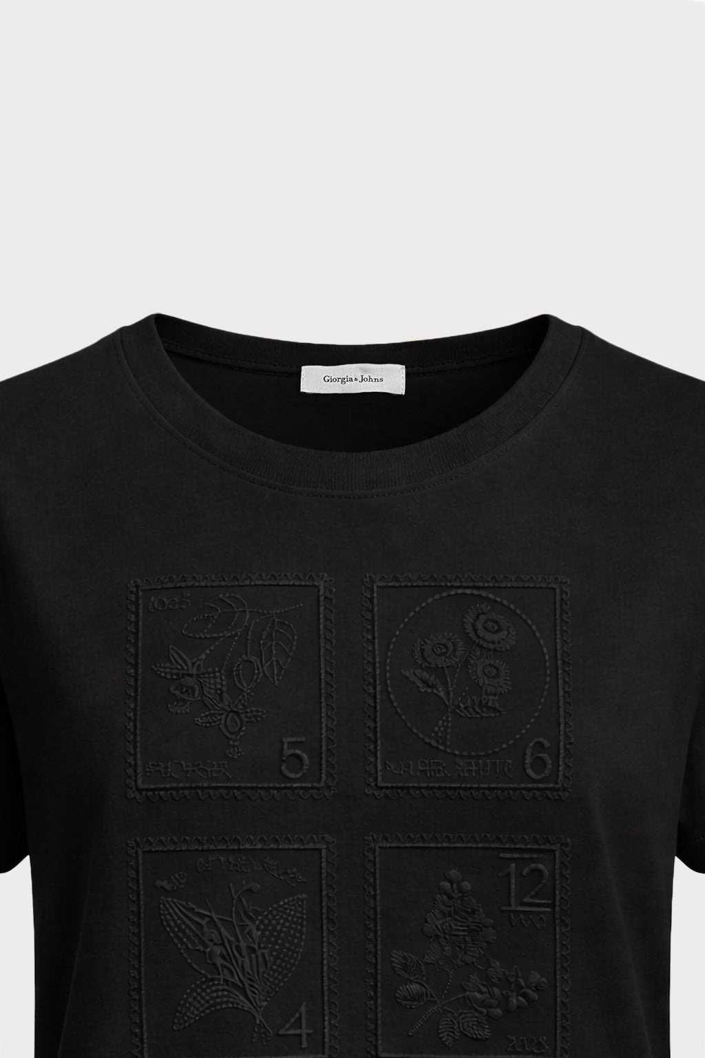 T shirt ricamo geometrico