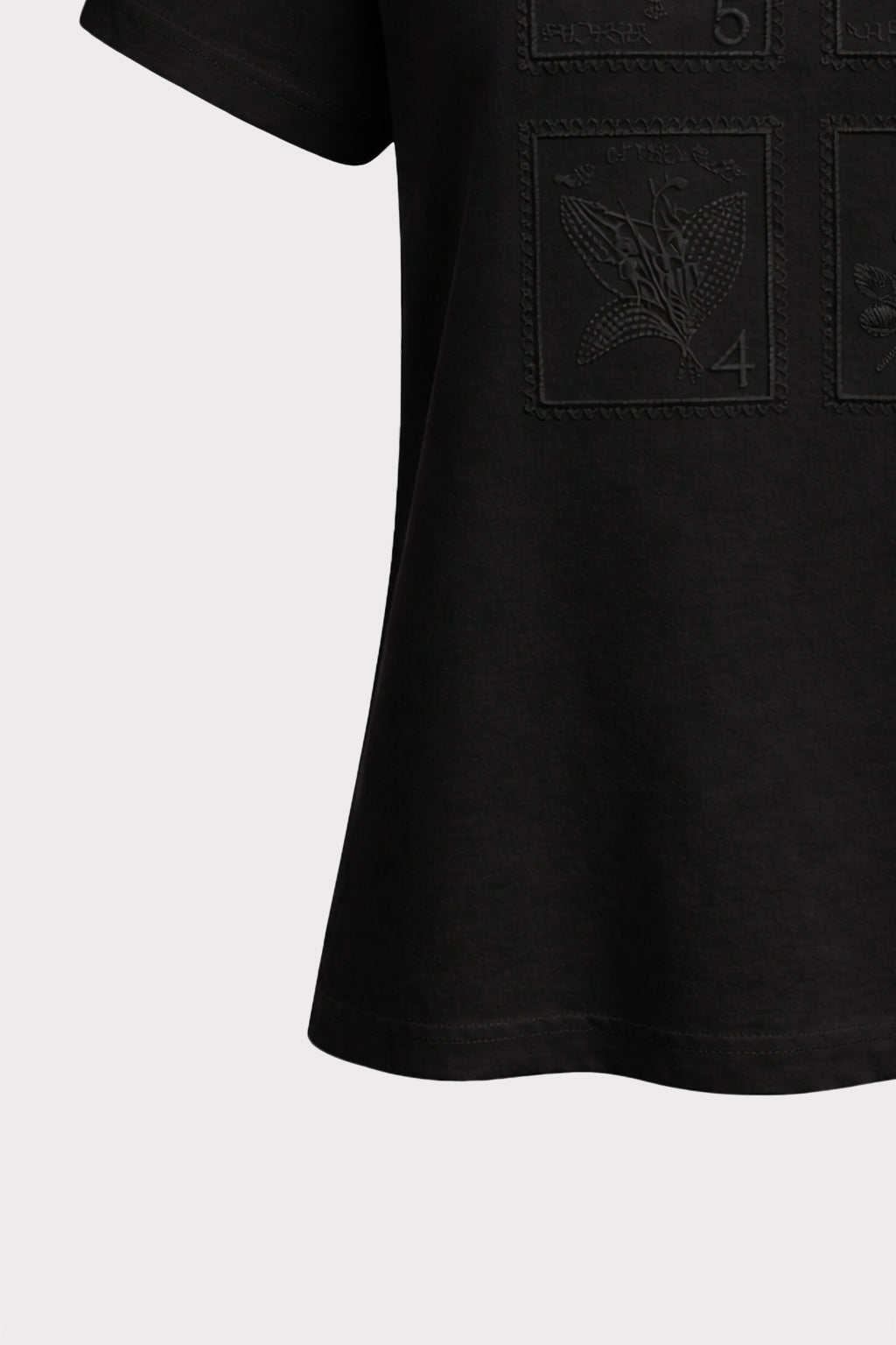 T shirt ricamo geometrico