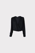 Blusa incrocio plisse'