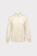 Camicia ricamo effetto foglia