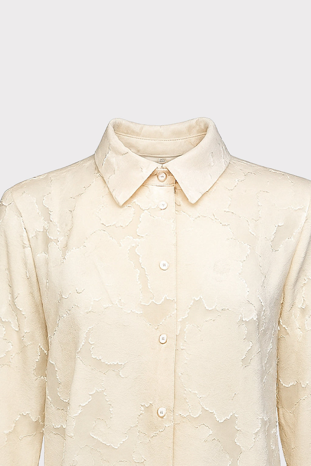 Camicia ricamo effetto foglia