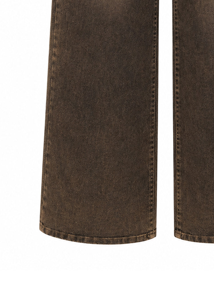 Jeans wide leg a vita alta