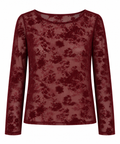 Top in tulle floccato