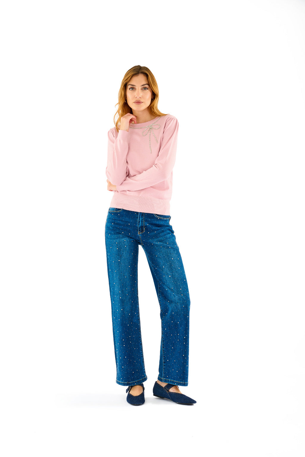 Jeans con strass