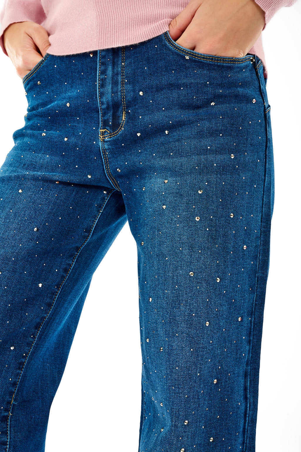 Jeans con strass