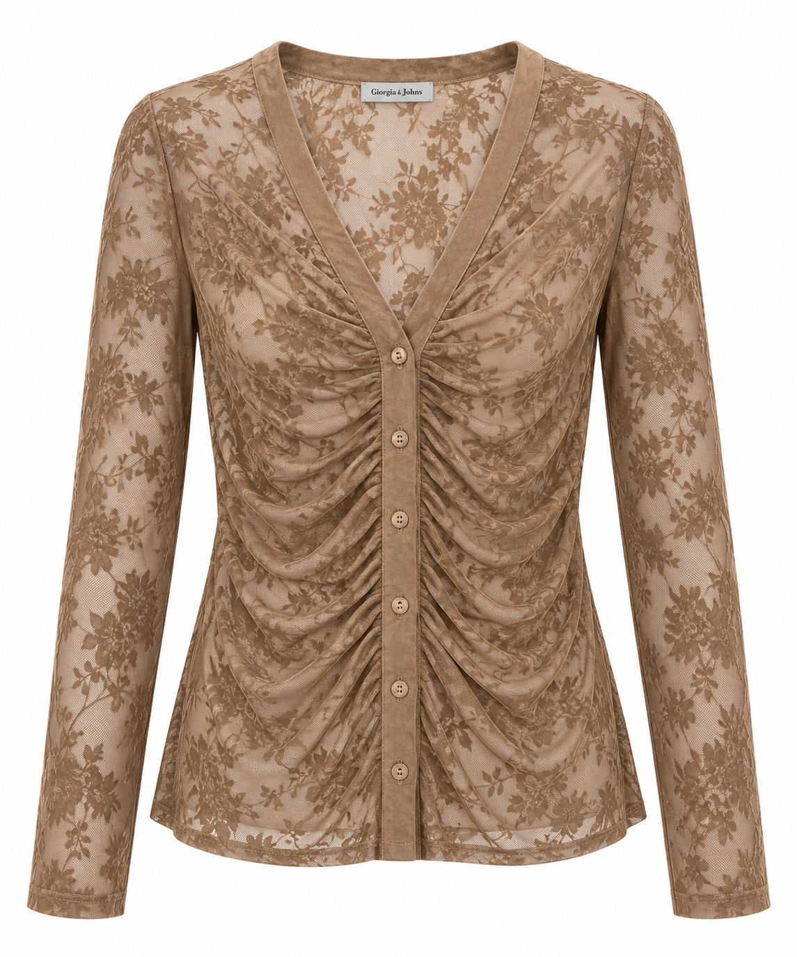 Camicia in tulle floccato