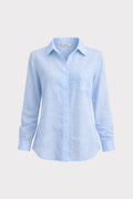 Camicia con tasca ricamata