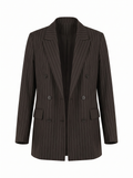 Blazer gessato finta abbottonatura