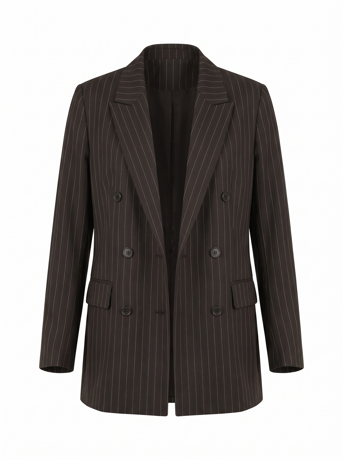 Blazer gessato finta abbottonatura
